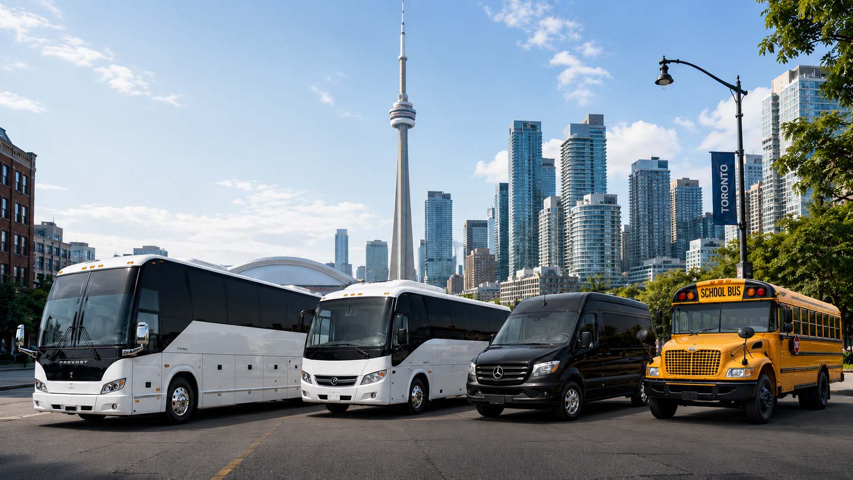 Coach bus on road